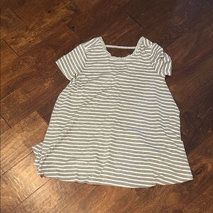 Very J Gray Striped Mini Dress